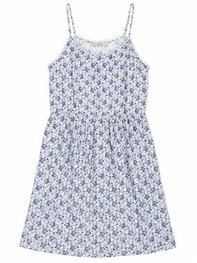 LOFT • Blue and White • Floral • Spaghetti-Strap • Sundress • Medium